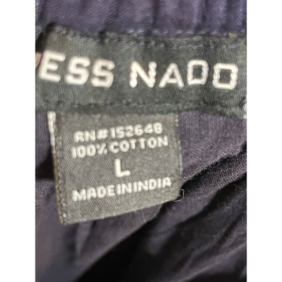 Retro Floral Eyelet Skirt Blue L Tiered Lace Boho Western Indie Folk Classic 80s - Picture 9 of 10